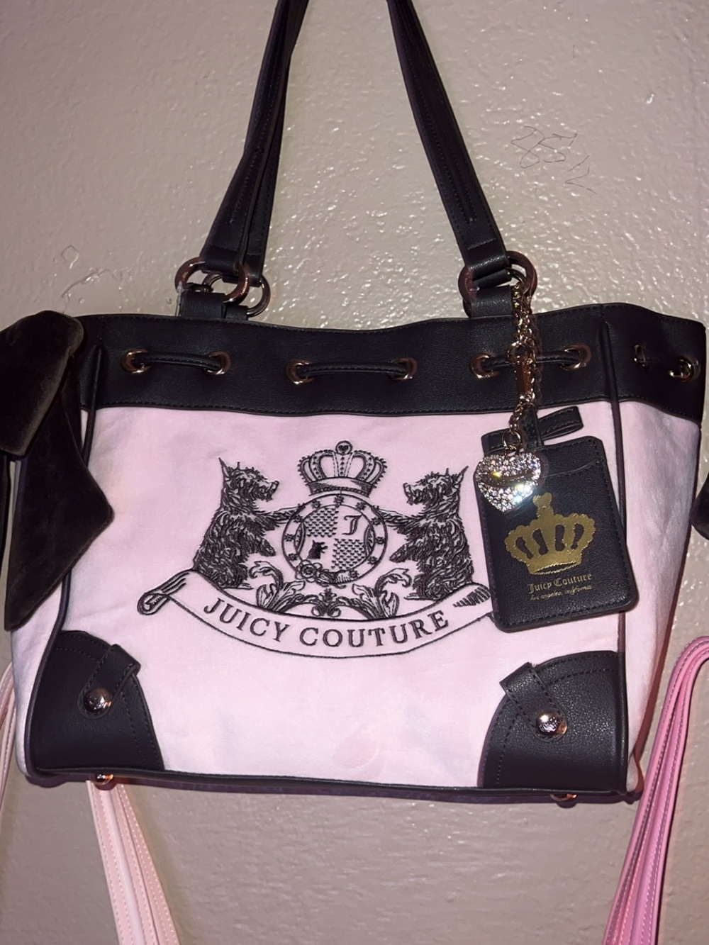 Juicy Couture Pink and Black Scottie dog daydreamer